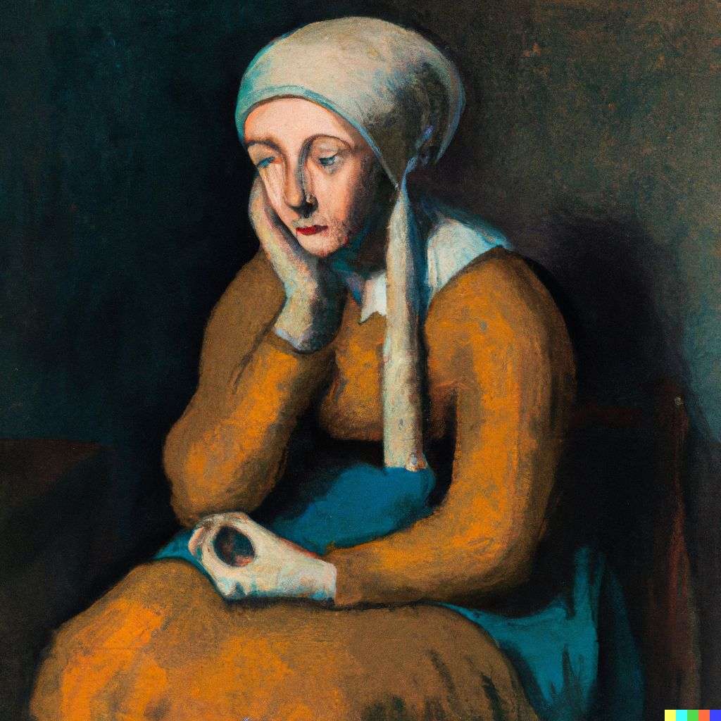 a representation of anxiety, painting by Johannes Vermeer